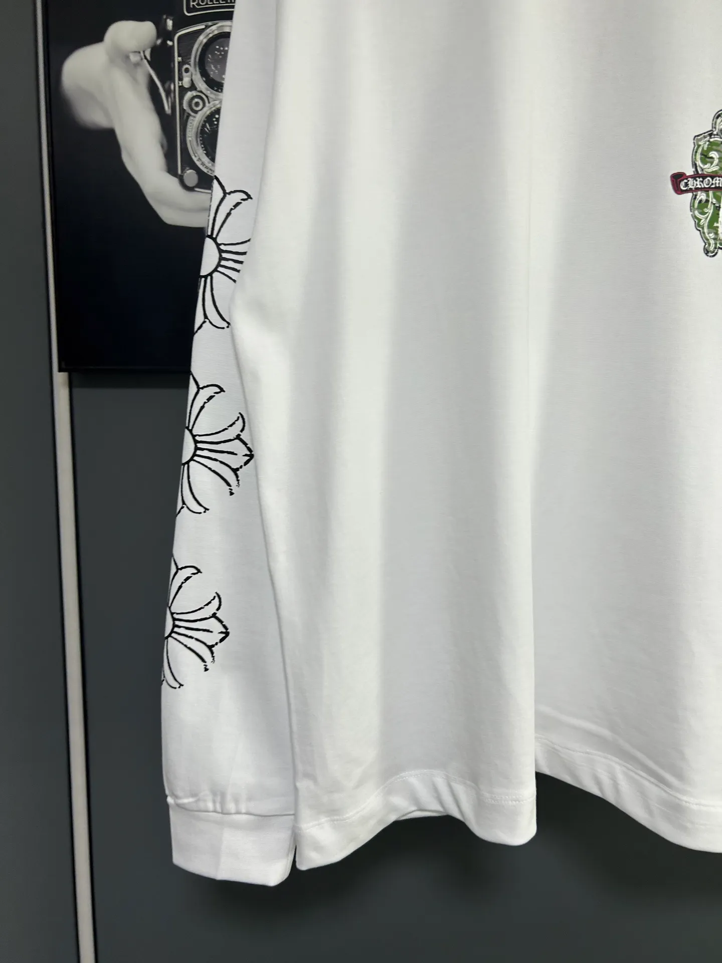 P230 2026 new (exclusive) Chrome Hearts autumn and winter limited edition heavyweight high-weight long-sleeved T-shirt, customized Dreamweaver Yayun ribbed cotton designer concept style Fabric: Heavy 380g Size: S M L XL Color: White